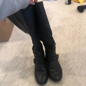 black knee high boots